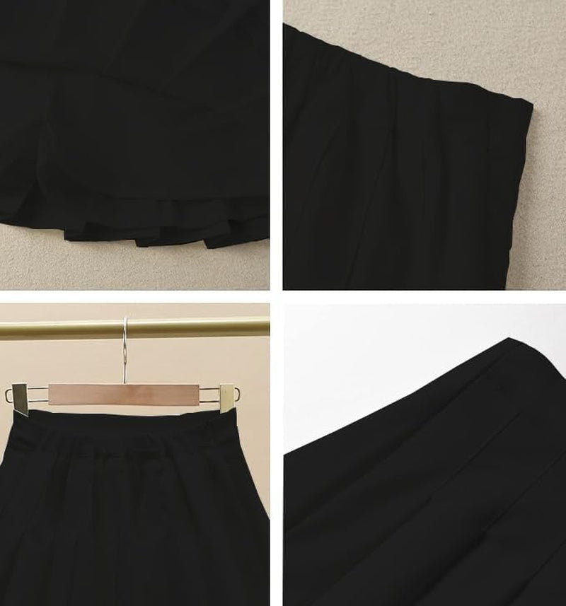 Girls Women Pleated Skirt School Uniform Mini Tennis Skirts